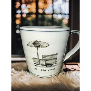 Molly Hatch Hot Dog Stand Anthropologie Coffee Mug Collectible 16oz Rare